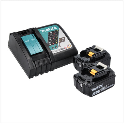 Makita DML 810 RM Lampe de poche LED sans fil 18 / 36 V ( 2 x 18 V ) 5500 lm IP54 + 2x batterie 4,0 Ah + chargeur