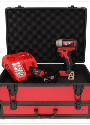 Milwaukee M18 BLID2-601FC TX Atornillador de impacto inalámbrico 18 V 180 Nm 1/4" sin escobillas + 1x batería 6,0 Ah + cargador + maletín TX