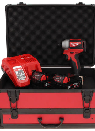 Milwaukee M18 BLID2-602FC TX Atornillador de impacto inalámbrico 18 V 180 Nm 1/4" sin escobillas + 2x batería 6,0 Ah + cargador + maletín TX