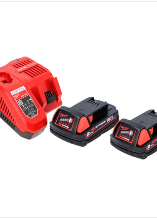 Milwaukee M18 BLID2-202FC TX Akku Schlagschrauber 18 V 180 Nm 1/4" Brushless + 2x Akku 2,0 Ah + Ladegerät + Gliedermaßstab + TX Koffer