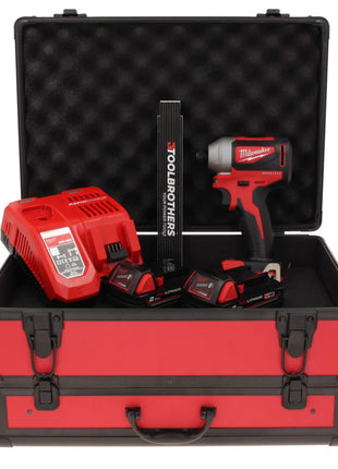 Milwaukee M18 BLID2-202FC TX Akku Schlagschrauber 18 V 180 Nm 1/4" Brushless + 2x Akku 2,0 Ah + Ladegerät + Gliedermaßstab + TX Koffer