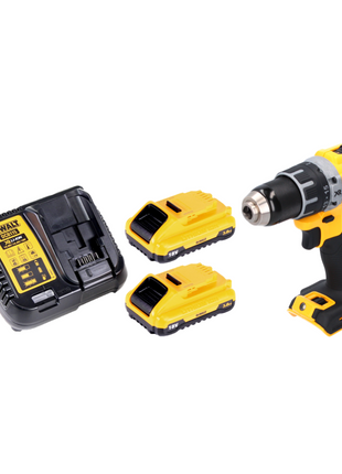 Taladro atornillador inalámbrico DeWalt DCD 791 L2 18 V 70 Nm sin escobillas + 2 baterías 3,0 Ah + cargador