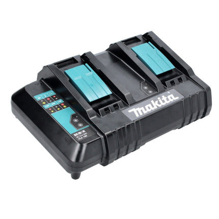 Caricabatterie doppio Makita DC 18 SH 14,4 V - 18 V LXT 2,6 A corrente di carica ( 199687-4 )