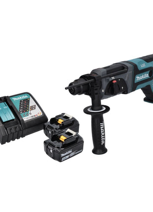 Makita DHR 241 RM cordless hammer drill 18 V 2.0 J SDS plus + 2x rechargeable battery 4.0 Ah + charger