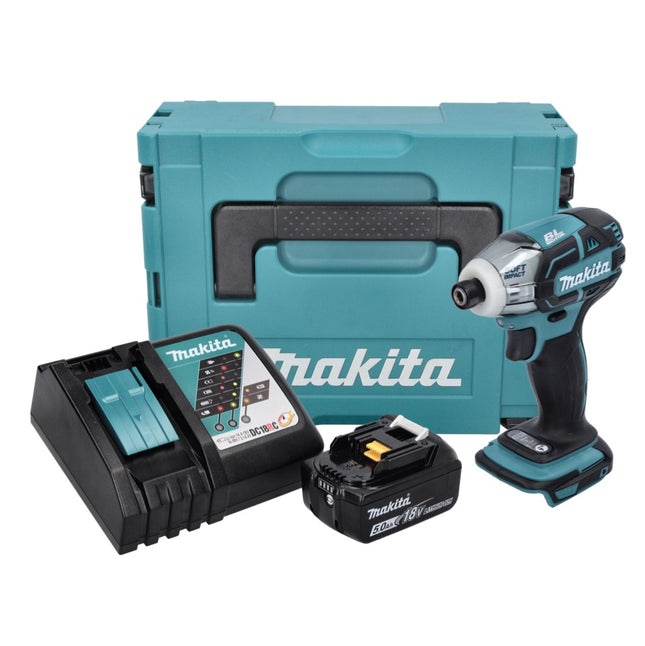 Avvitatore a impulsi a batteria Makita DTS 141 RT1J 18 V 40 Nm 1/4" brushless + 1x batteria ricaricabile 5,0 Ah + caricabatterie + Makpac