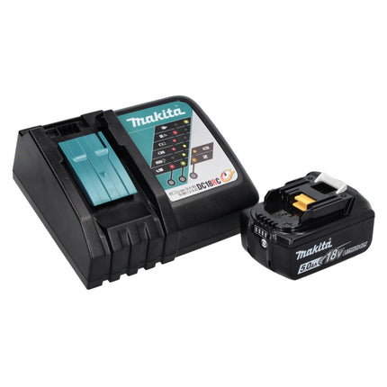 Makita DBN 500 RT1 Akku Stauchkopfnagler 18 V 15-50 mm + 1x Akku 5,0 Ah + Ladegerät