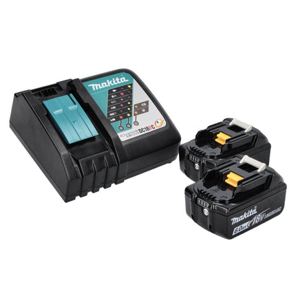 Makita DBN 500 RG Cloueuse sans fil, 15-50 mm, 18 V + 2x Batteries 6,0 Ah + Chargeur