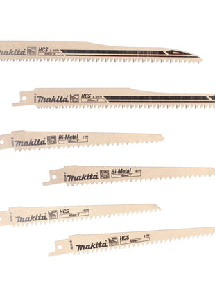 Makita Reciprosägeblatt Sortiment A 152 - 203 mm 6 tlg. ( B-44432 ) für Holz - Toolbrothers