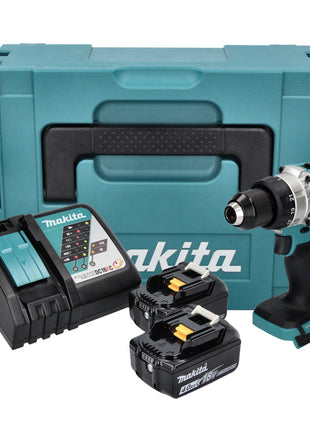 Makita DDF 486 RMJ cordless drill driver 18 V 130 Nm brushless + 2x rechargeable battery 4.0 Ah + charger + Makpac