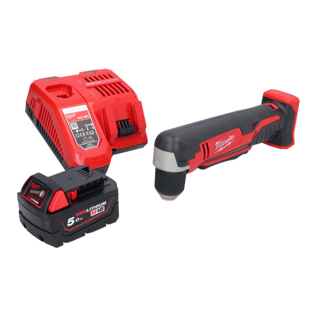 Milwaukee C18 RAD-501FC Perceuse-visseuse d'angle sans fil 18 V 20 Nm + 1x batterie 5,0 Ah + chargeur