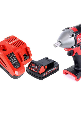 Milwaukee M18 BIW12-201FC Akku Schlagschrauber 18 V 240 Nm 1/2" + 1x Akku 2,0 Ah + Ladegerät