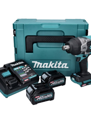 Makita TW 001 GD201 Cordless impact wrench 40 V max. 1800 Nm Brushless XGT + 2x rechargeable battery 2.5 Ah + charger + Makpac