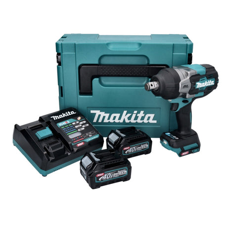 Makita TW 001 GD201 Avvitatore a impulsi a batteria 40 V max. 1800 Nm Brushless XGT + 2x batteria ricaricabile 2,5 Ah + caricatore + Makpac