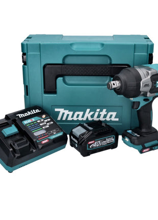 Makita TW 001 GM101 Cordless impact wrench 40 V max. 1800 Nm Brushless XGT + 1x rechargeable battery 4.0 Ah + charger + Makpac