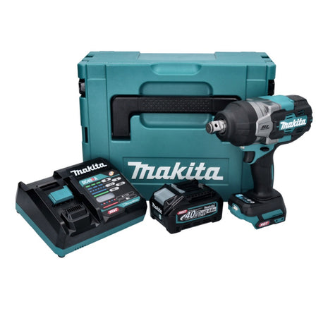 Makita TW 001 GM101 Avvitatore a impulsi a batteria 40 V max. 1800 Nm Brushless XGT + 1x batteria ricaricabile 4,0 Ah + caricabatterie + Makpac