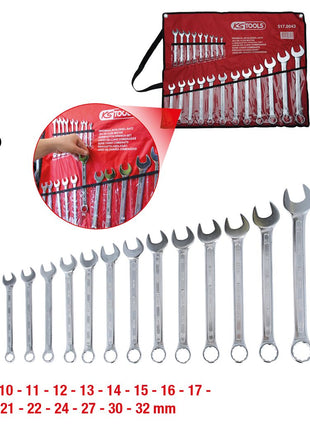KS TOOLS Ringmaulschlüssel-Satz, abgewinkelt, 21-tlg 6-32mm ( 517.0043 ) - Toolbrothers