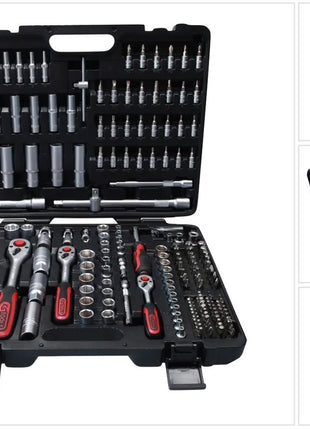 KS TOOLS 1/4"+3/8"+1/2" Steckschlüssel-Satz, 195-tlg ( 917.0795 ) - Toolbrothers