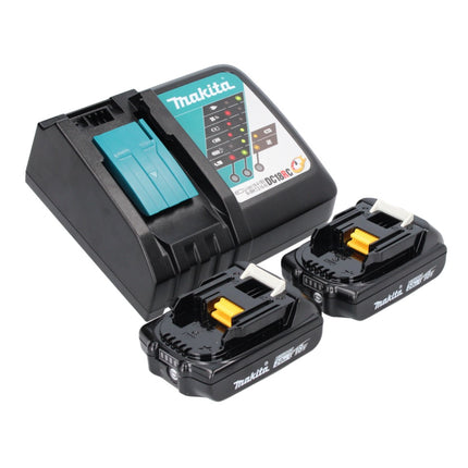 Makita DHP 486 RAJ Perceuse-visseuse à percussion sans fil 18 V 130 Nm Brushless + 2x batterie 2,0 Ah + chargeur + Makpac