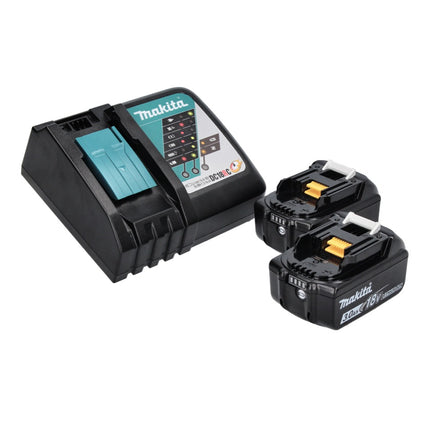 Makita DHP 486 RFJ Perceuse-visseuse à percussion sans fil 18 V 130 Nm Brushless + 2x batterie 3,0 Ah + chargeur + Makpac