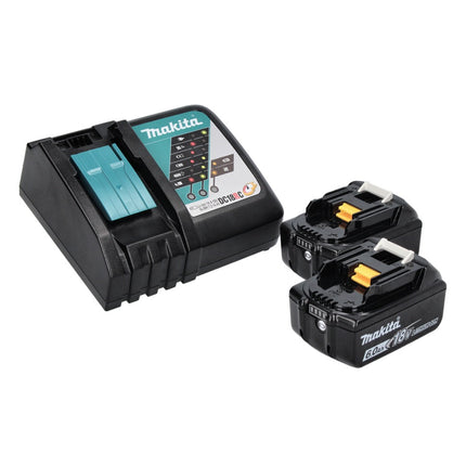 Makita DHP 486 RGJ Perceuse-visseuse à percussion sans fil 18 V 130 Nm Brushless + 2x batterie 6,0 Ah + chargeur + Makpac