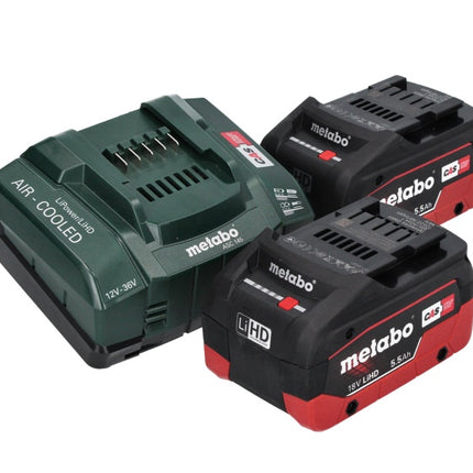 Metabo AS 18 L PC Compact Akku Sauger 18 V 6 l IPX4 Staubklasse L Nass und Trocken + 2x Akku 5,5 Ah + Ladegerät