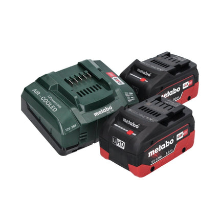 Metabo AS 18 L PC Aspirapolvere compatto a batteria 18 V 6 l IPX4 classe di polvere L wet and dry + 2x batteria ricaricabile 8,0 Ah + caricabatterie
