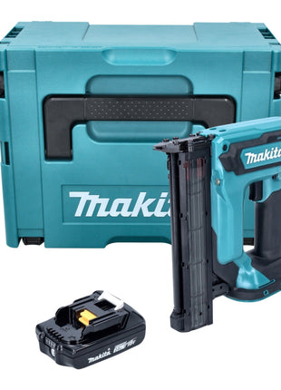 Makita DFN 350 A1J Cloueuse Sans Fil 18 V 15 - 35 mm + 1x batterie rechargeable 2,0 Ah + Makpac - sans kit chargeur