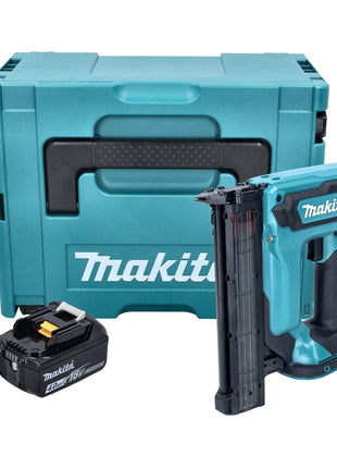 Makita DFN 350 M1J Cloueuse Sans Fil 18 V 15 - 35 mm + 1x batterie rechargeable 4,0 Ah + Makpac - sans kit chargeur