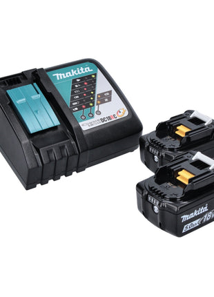 Makita DLX 2453 TJ Kit combi batterie Charpente DDF 486 Perceuse-visseuse sans fil + DTW 700 Visseuse à choc + 2x batterie 5,0 Ah + chargeur + Makpac