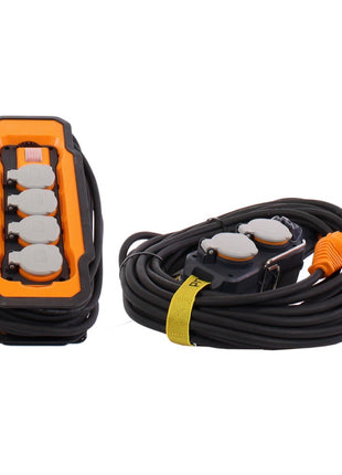 Brennenstuhl professionalLINE Industriemontage Set Mobiler Akku LED Strahler X 4000 MA + Powerblock mit Verlängerungskabel + Steckdosenblock mit Schalter + Tasche ( 9171990000 ) - Toolbrothers