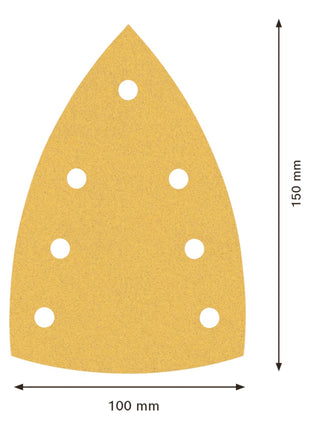 Bosch EXPERT C470 Sandpaper , 100x150mm, 7 holes, G120, for Multi sanders, 10 pcs. (2608901117)