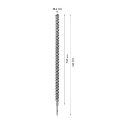 Bosch Expert SDS plus 7X Foret pour perforateur 25 x 600 mm 4 tranchants,  Carbide Technology ( 2608900152 )