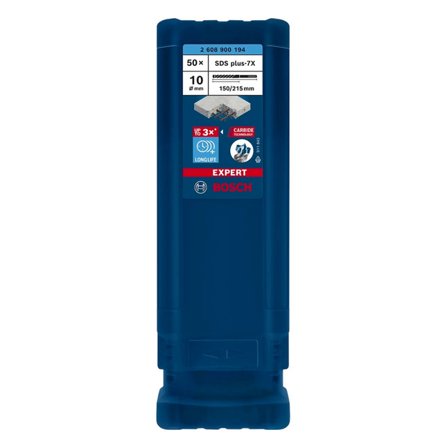 Bosch Expert SDS plus Forets pour perforateur 7X 10,0 x 215 mm - 50 pièces (2608900194)