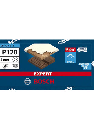 Bosch EXPERT C470 Schleifpapier 125 mm 8 Loch G 120 50 Stk. ( 2608900912 ) für Exzenterschleifer