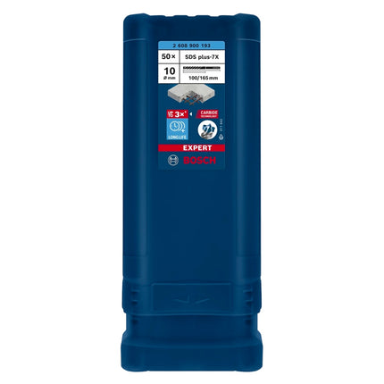 Bosch Expert Forets pour perforateur SDS plus 7X 10,0 x 165 mm - 50 pièces (2608900193)