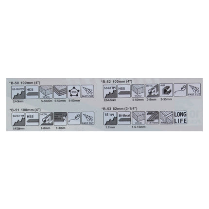 Makita Stichsägeblatt Sortiment B 2 Stk. ( 2x B-44426 ) 20 tlg. für Holz / Kunststoff / Metall / Parkett / Laminat