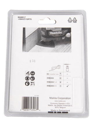 Makita MAM017HM Sanding Plate 116mm K60 - Starlock Max - extra Long Life - 2 pcs. (2x B-66575)