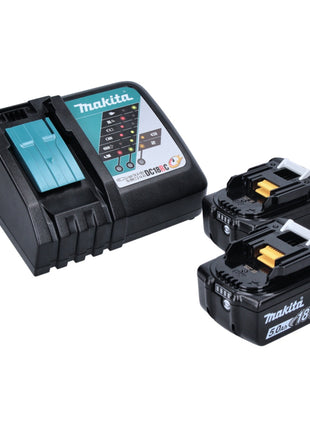 Makita DLX 2372 TJ cordless combo kit DHR 242 cordless hammer drill + DTW 300 cordless impact driver + 2x rechargeable battery 5.0 Ah + charger + Makpac