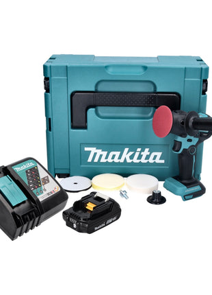 Makita DPV 300 RA1J akumulatorowa szlifierko-polerka 18 V 50 / 80 mm bezszczotkowa + 1x akumulator 2,0 Ah + ładowarka + Makpac