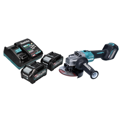 Makita GA 023 GM2 Cordless angle grinder 40 V max. 125 mm Brushless XGT + 2x rechargeable battery 4.0 Ah + charger