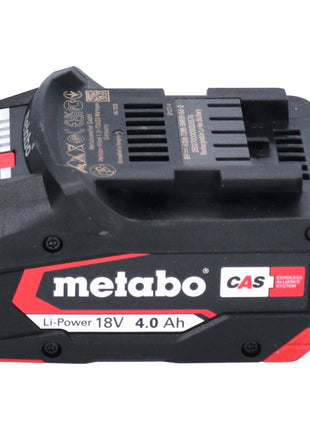 Set base Metabo 2x batterie Li-Power 18 V 4,0 Ah CAS agli ioni di litio ( 2x 625027000 ) + caricatore ASC 55 ( 627044000 )