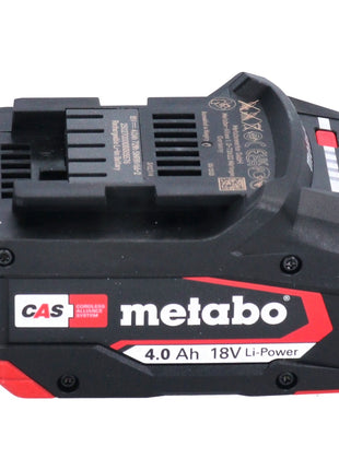 Set base Metabo 2x batterie Li-Power 18 V 4,0 Ah CAS agli ioni di litio ( 2x 625027000 ) + caricatore ASC 55 ( 627044000 )