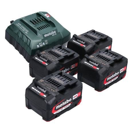 Metabo Basic Set 4x Li-Power Batteries 4.0 Ah 18V CAS Li-Ion + ASC 55 Charger (4x 625027000) (‭627378000‬)