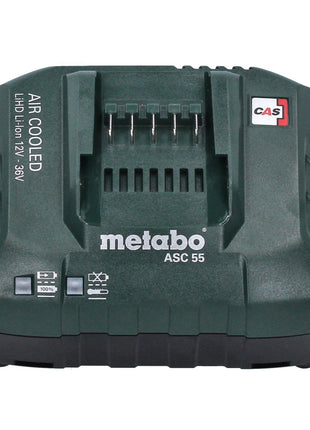 Set base Metabo 4x batterie Li-Power 18 V 4,0 Ah CAS Li-Ion ( 4x 625027000 ) + caricatore ASC 55 ( 627044000 )