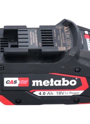 Set base Metabo 4x batterie Li-Power 18 V 4,0 Ah CAS Li-Ion ( 4x 625027000 ) + caricatore ASC 55 ( 627044000 )