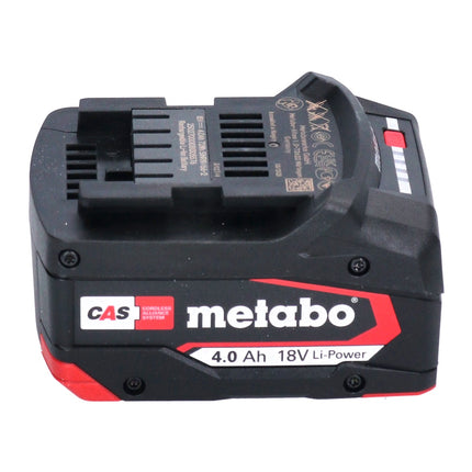 Set base Metabo 4x batterie Li-Power 18 V 4,0 Ah CAS Li-Ion ( 4x 625027000 ) + caricatore ASC 55 ( 627044000 )