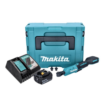 Makita DWR 180 RM1J Visseuse à cliquet sans fil 18 V 47,5 Nm 1/4'' 3/8'' + 1x batterie 4,0 Ah + chargeur + Makpac