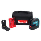 Makita SK 105 DZ Cordless Cross Line Laser, 25m, Red, Solo 12V max. - without battery, without charger