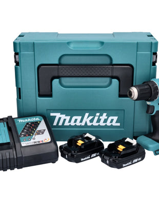 Trapano avvitatore a batteria Makita DDF 485 RAJ 18 V 50 Nm brushless + 2x batteria ricaricabile 2,0 Ah + caricabatterie + Makpac