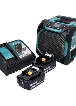 Makita DMR 203 RM Głośnik Bluetooth 12 V 18 V IP64 + 2x akumulator 4,0 Ah + ładowarka